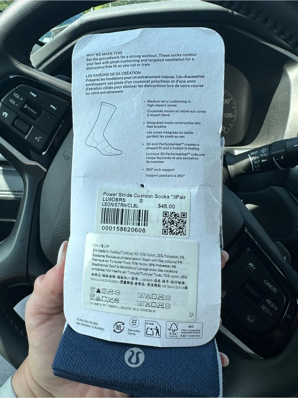 Lululemon Power Stride Cushion Socks